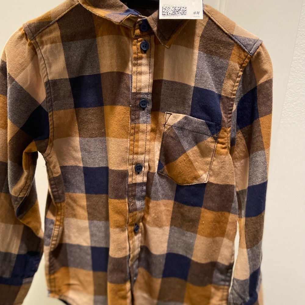 Boys plaid shirt w/matching jeans